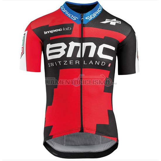 Abbigliamento Ciclismo Bmc Rosso e Manica Corta 2018 Nero